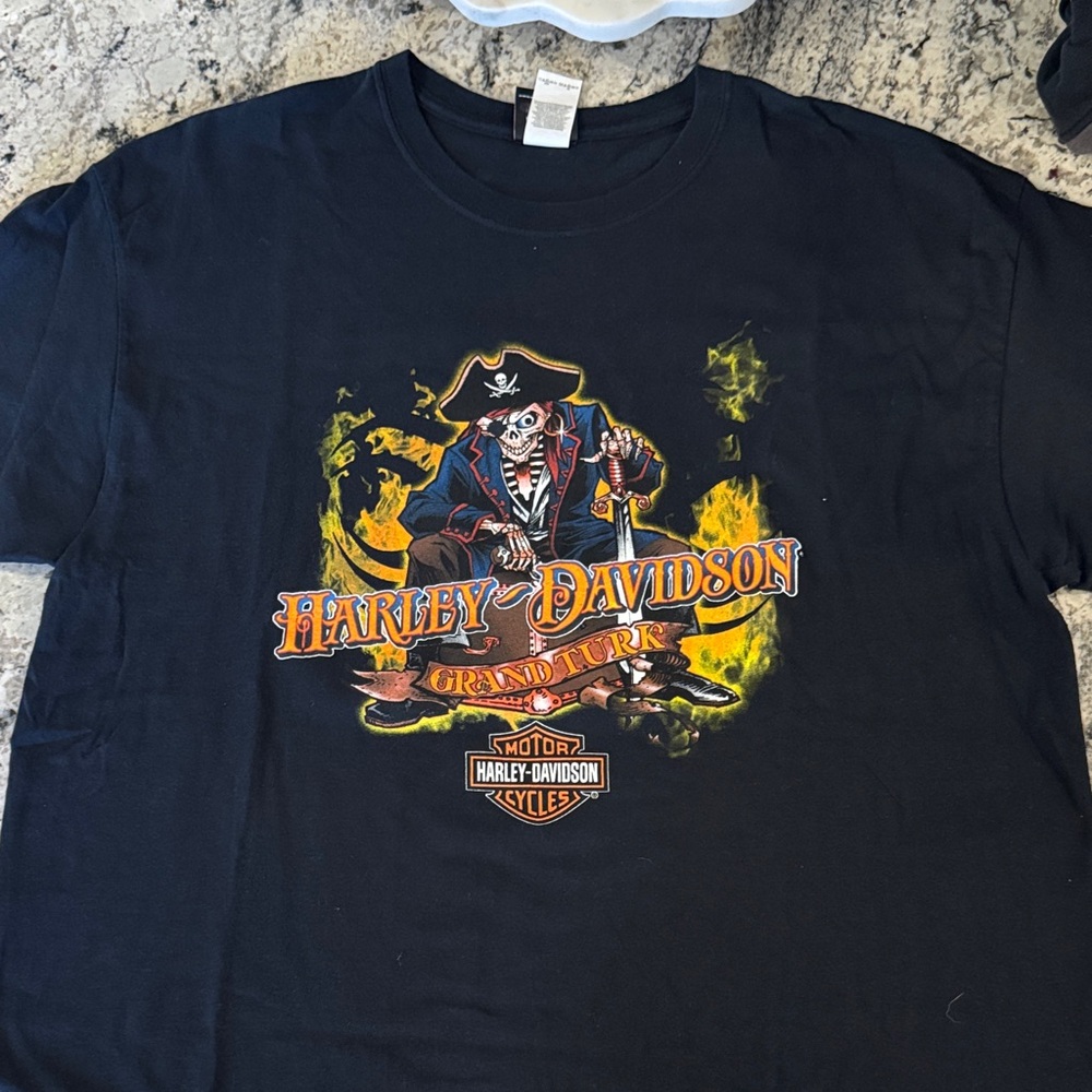 Harley-Davidson Pirate Graphic Tee - Black and Yellow